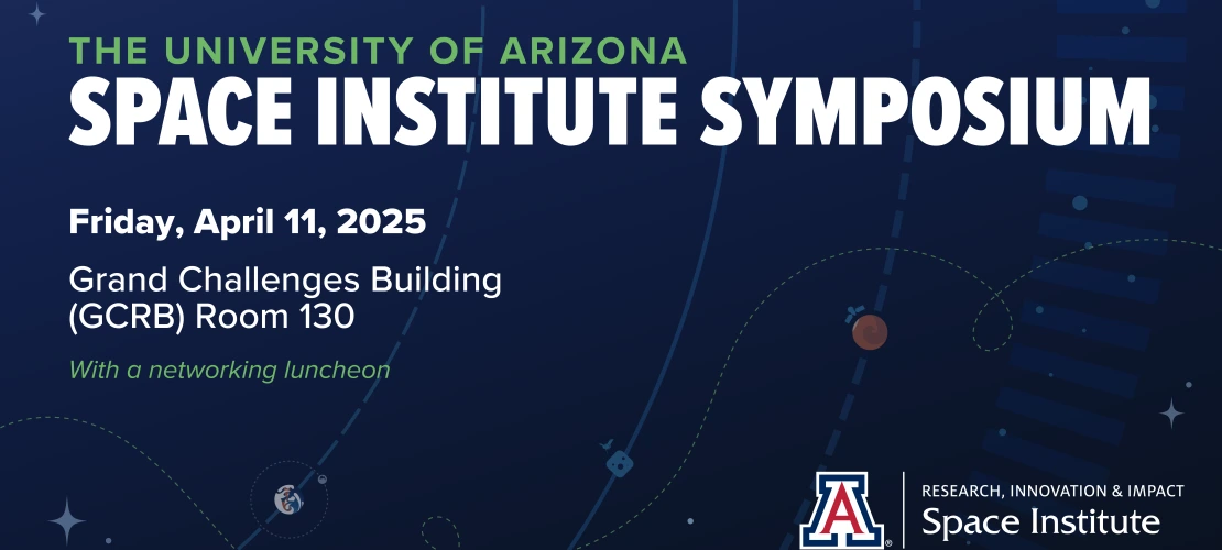 ASI Symposium event details on navy blue background